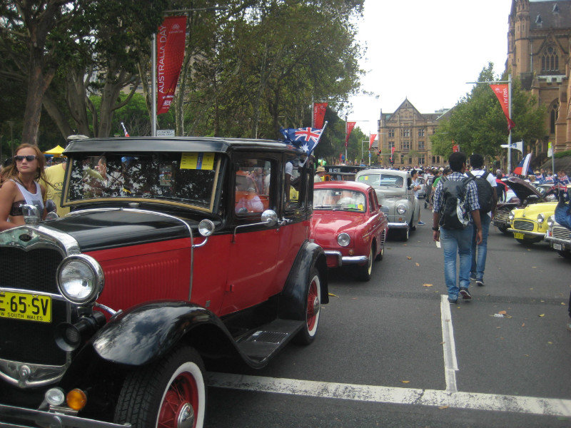 Vintage car parade