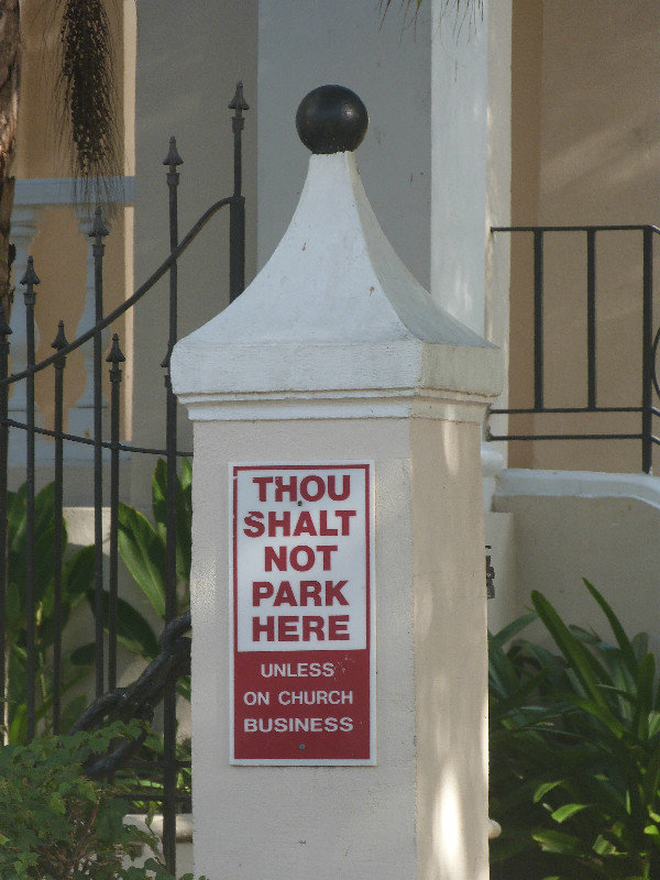 Sign at church