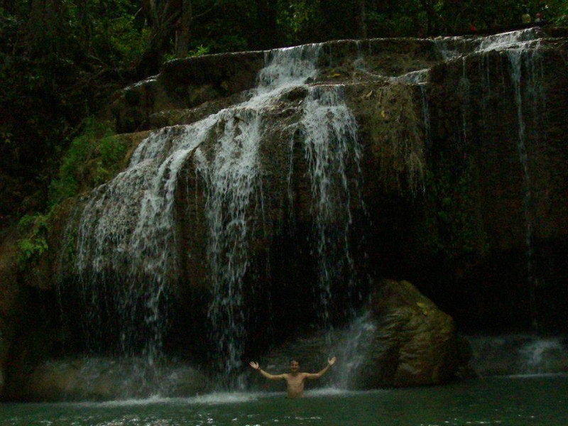 kanchanaburi-second tier at Erawan Waterfalls