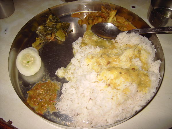 Dhal bath , traditional nepali food