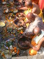 Hindu ritueel in de tempel