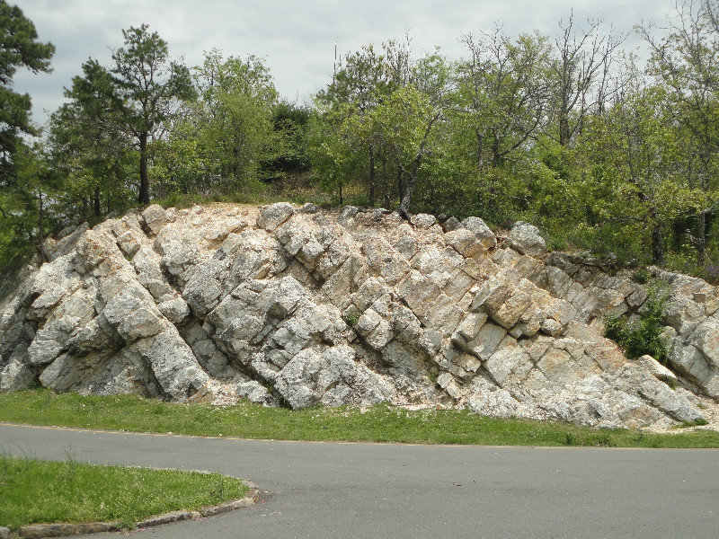Geologic Roadcut on top of hill