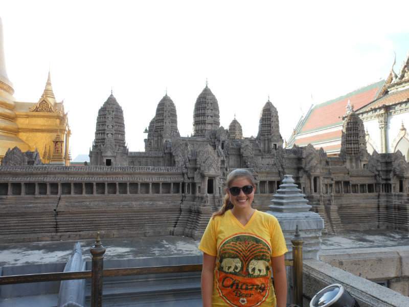 Me in front of a miniature Angkor Wat