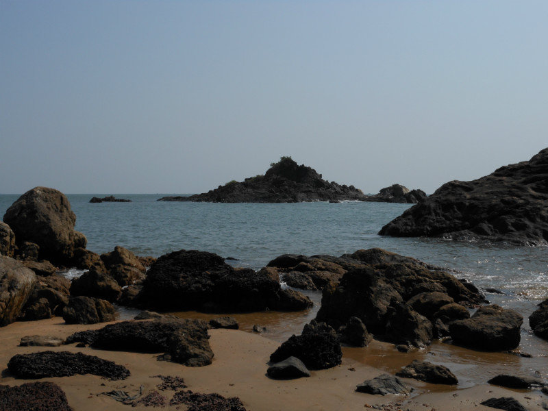 The rocky shore