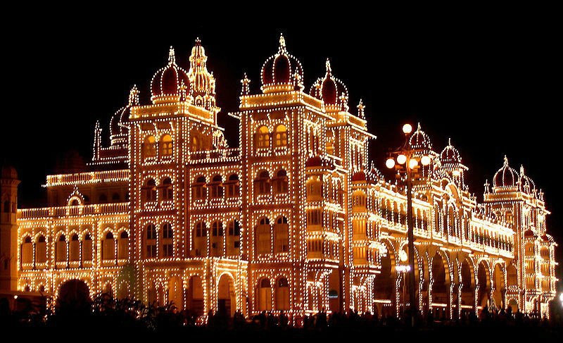 Mysore Palace at Night (we didn't get a picture)
