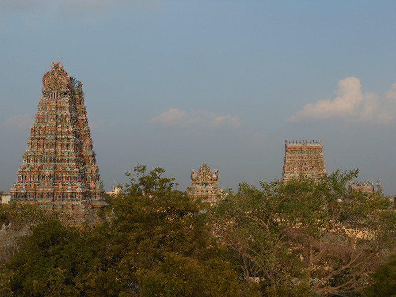 Rooftop View of Part of Meenakshi Temple
