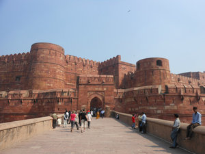Outside view of Agra Fort