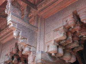 Intricately carved columns
