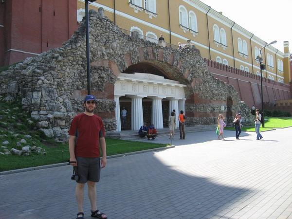 Outside the walls of the Kremlin.
