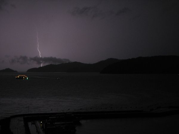 Lightning storm off the coast of Kota Kinabalu.