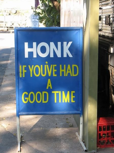We tried to HONK but the horn wouldn't work!
