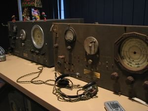 The old radio equipment at the school of the air.
