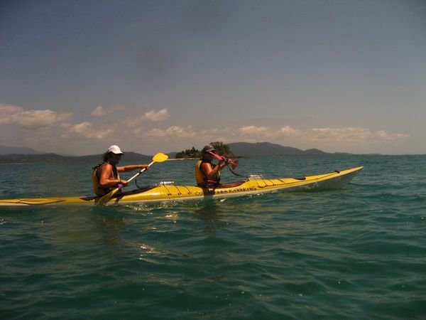 Paddlers in action.