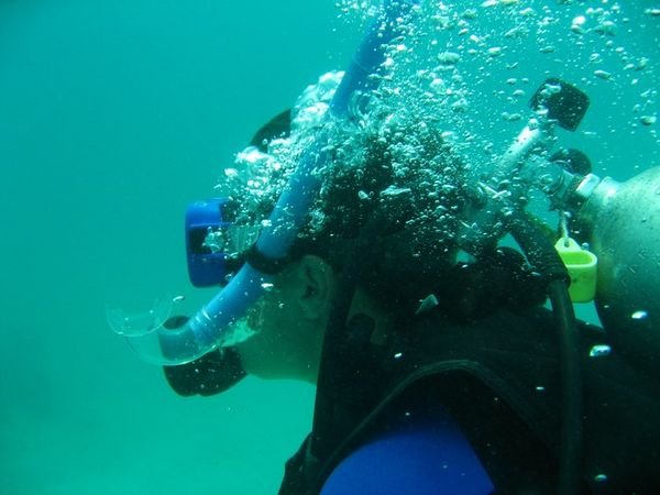 Breathing out under water!