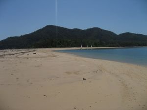 The sand spit at Dunk Island.