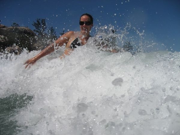 Fun in the water at Alma Bay.