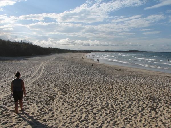 Heading away from the crowds at Noosa.