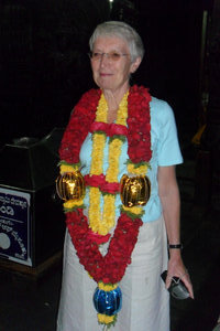 Angie and her garland