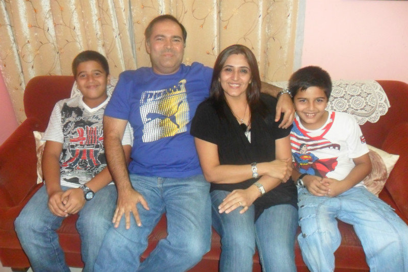 Punit, Rupal and the boys