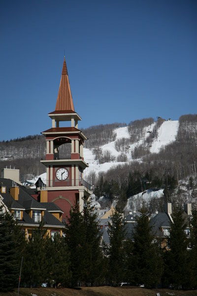 clock tower and the pistes