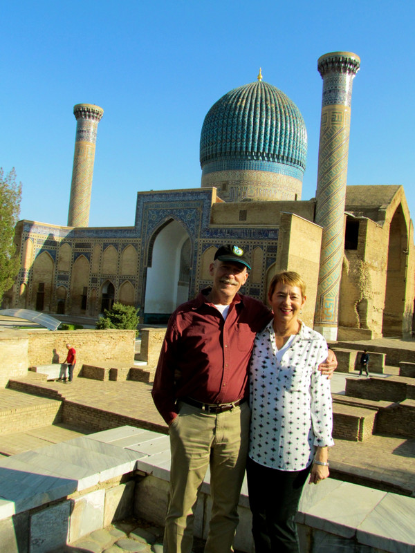 Uzbekistan, Bernard & Kathy in Samarkand