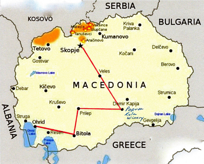 Map Macedonia