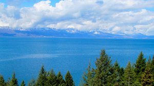 Lake Ohrid looking at Albania
