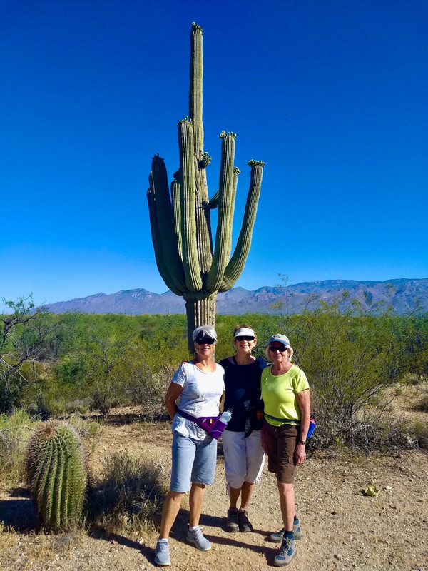 Susan, Kathy & Suellen in Saguaro National Park