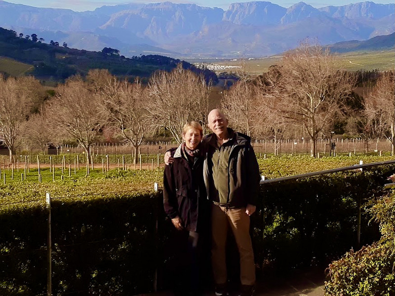 Kathy & Bernie in Stellenbosch