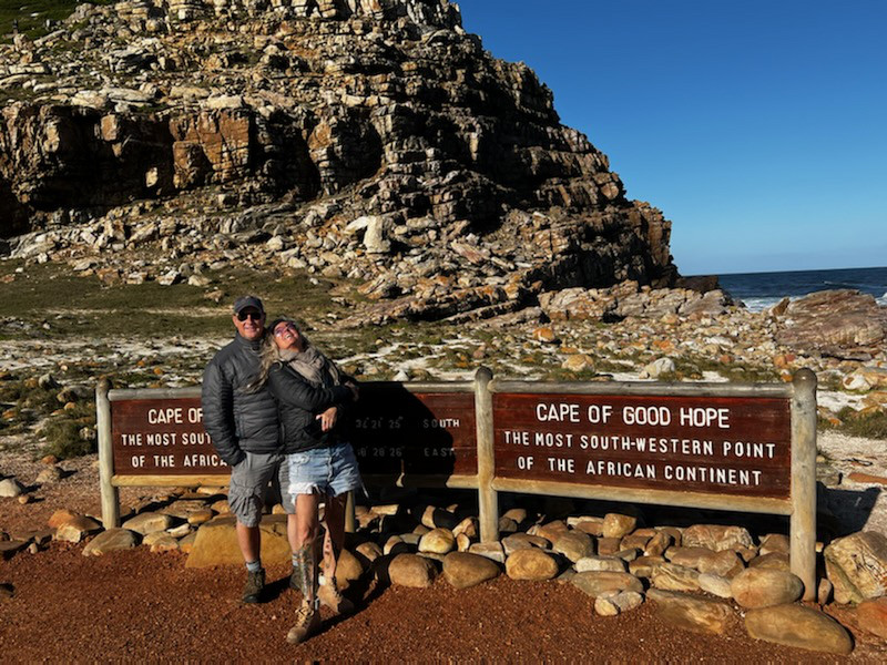 JJ & Bill at Cape of Good Hope near Cape Town
