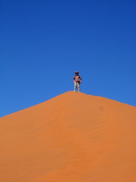 Bernie on top of Sossusvlei Dune
