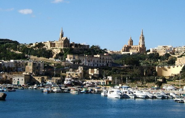 Gozo Island - Mgarr town from ferry