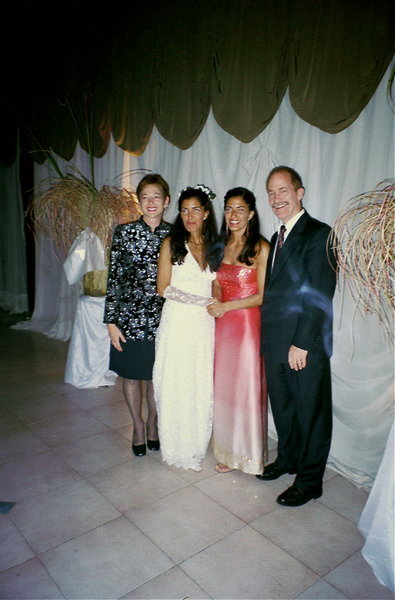 The Bride, Marcela, her Twin Vicky, Me and B