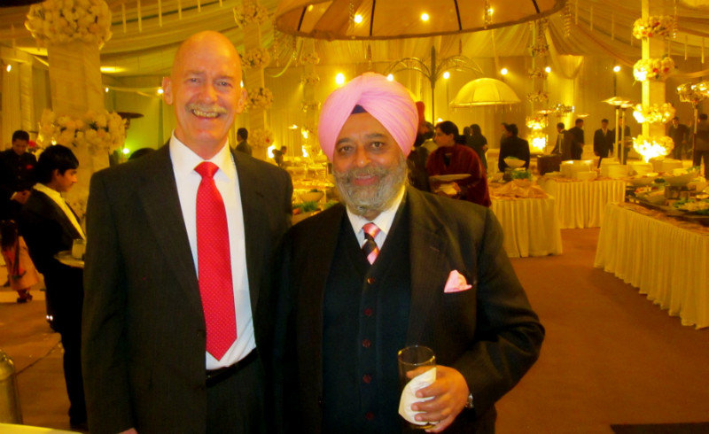 B w/Sikh Friend @Reception