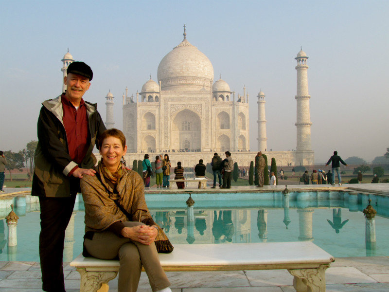 Bernie & Kathy at the Taj Mahal