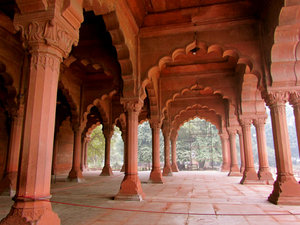 Red Fort Bldg. Columns, Delhi
