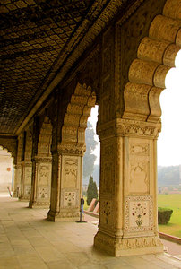 Red Fort Inner Bldg. Columns, Delhi