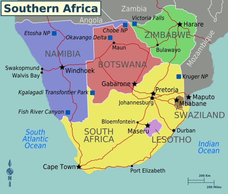 Southern Africa Map