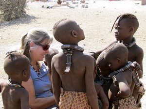 Sherri w/Himba Children