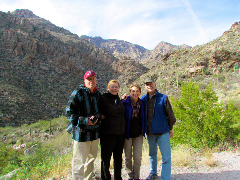 Peter, Sue, Kathy & Bernie in Sabino Canyon