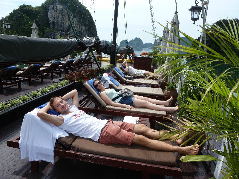 Halong Bay - relaxing on board