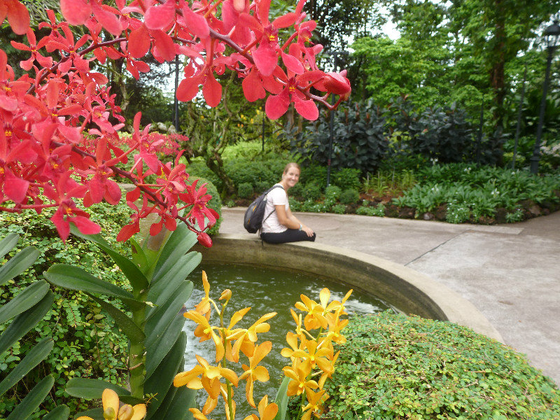 Singapore - Hazel in the Orchid Garden