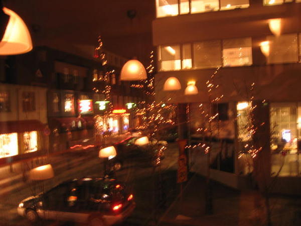 lights on the main shopping street