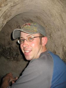 Andy at Cu Chi tunnels