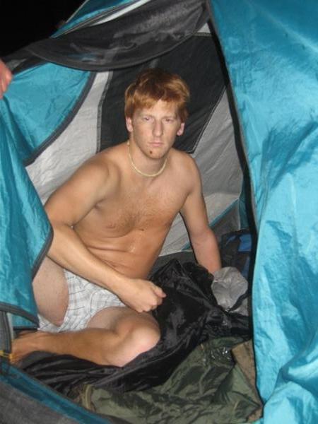 Sick in a tent