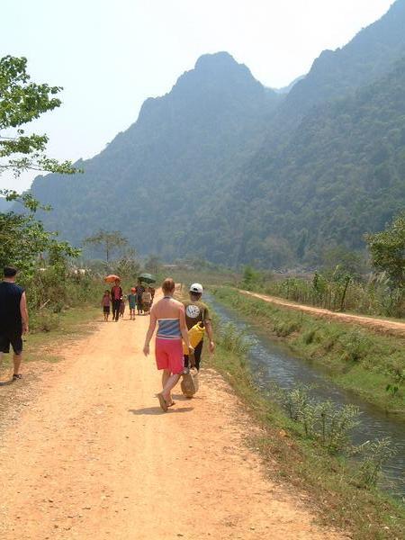 On our way to the Mong Village