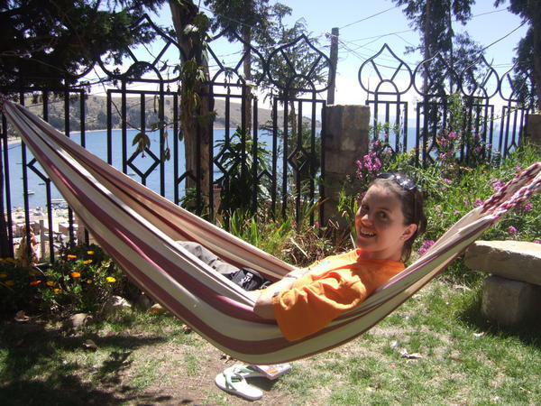 Hanging out in hammock in Copacabana
