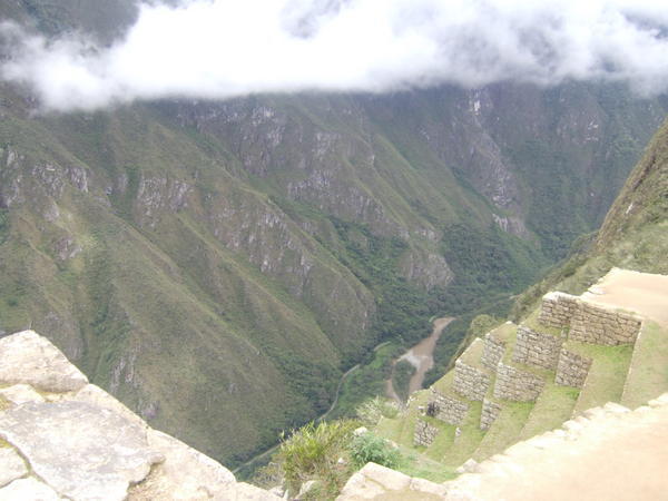 The view down from Machu Picchu
