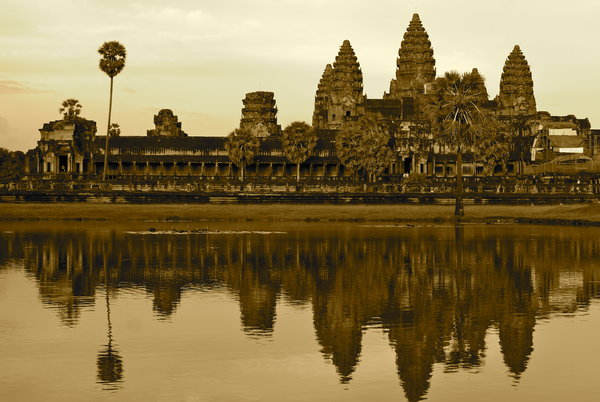 Sepia look of Angkor Wat