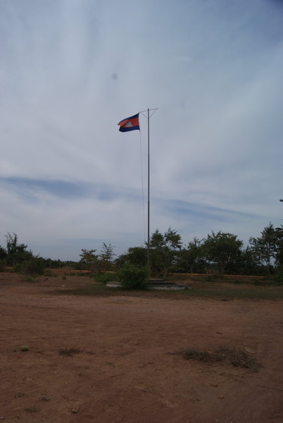 Raising the Cambodian Flag